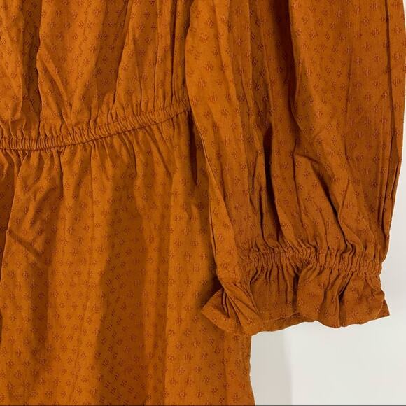 Universal Thread Cotton Peasant Dress Brown Size Small - Picture 7 of 9